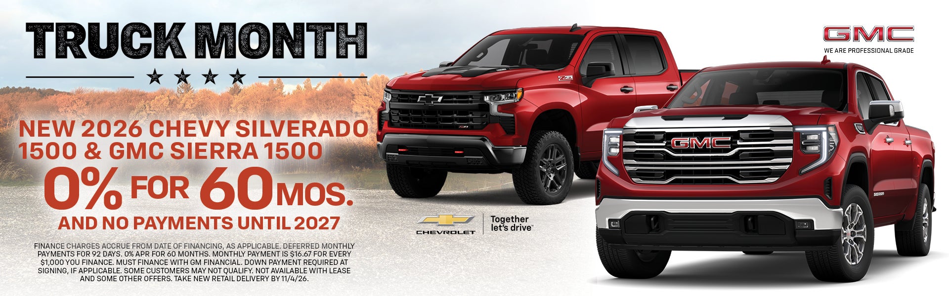 New 2026 Silverado 1500 & GMC Sierra 1500